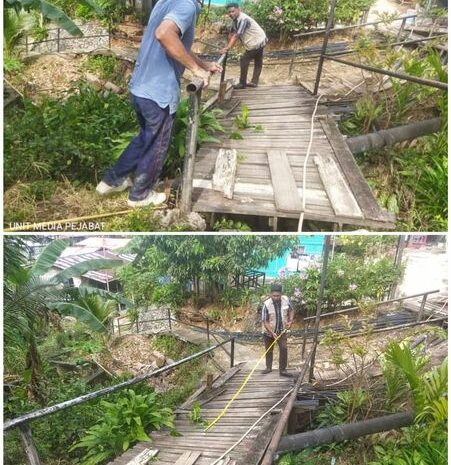  Baik Pulih Jambatan Kg Sentosa Blok 5 Tingkat Keselamatan Penduduk