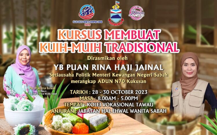  Tahniah Kepada Semua 25 Peserta Yang Telah Mengikuti Kursus Membuat Kuih-Muih Tradisional